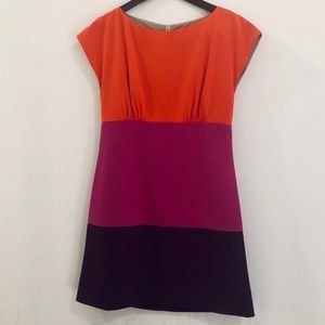 Color Blocked dress 8 orange pink purple